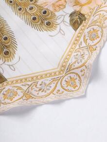 Franclia Áo hai dây thanh lịch dành cho nữ cỡ lớn, họa tiết chim vẹt, động vật, nhiệt đới, hoa lá, thích hợp mặc đi nghỉ mát. - Nhiều màu - Xem 4