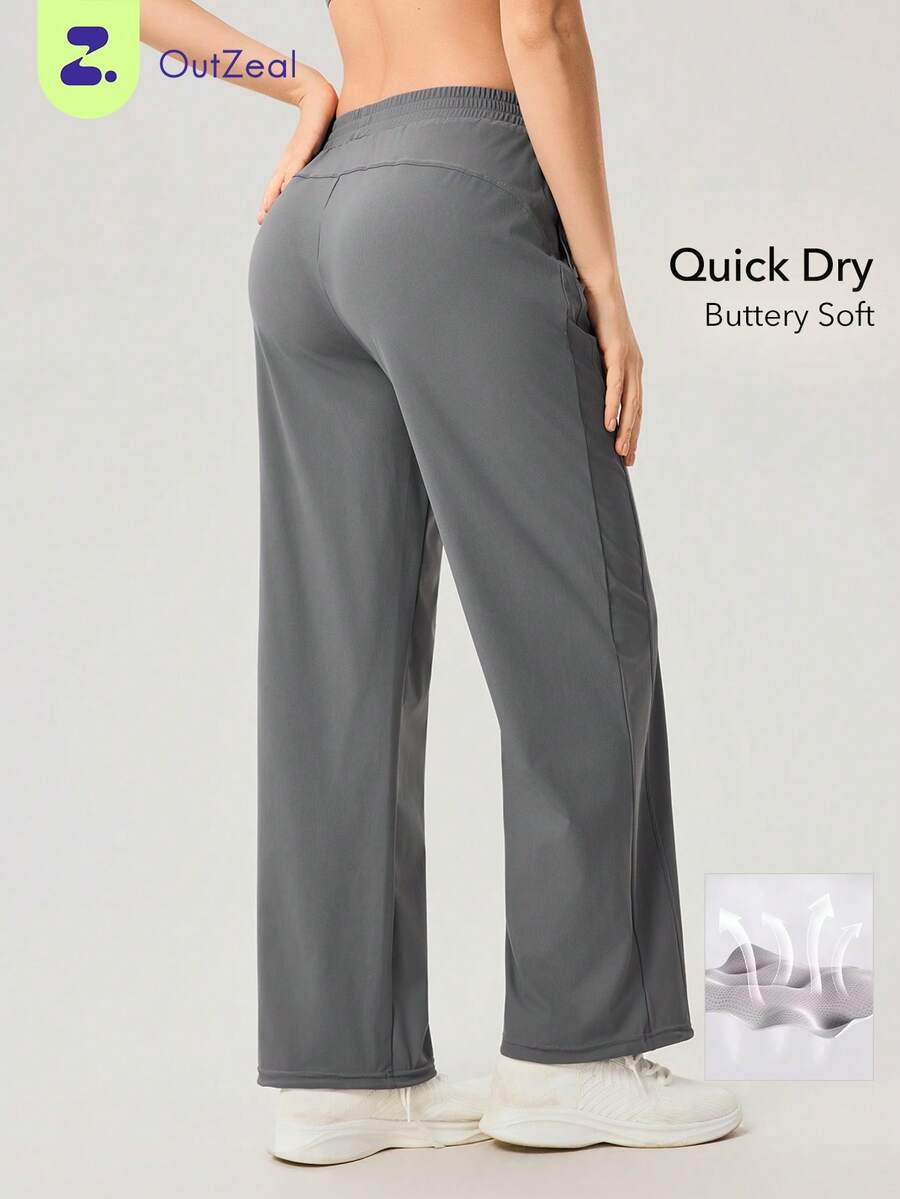 OutZeal 女士运动裤 日常休闲速干阔腿运动裤 - 灰色 - 查看 1