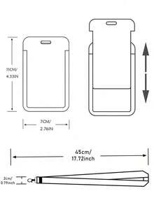 1个/2个带挂绳的滑盖式抽出式身份证/卡片夹 - 單款 - 查看 3
