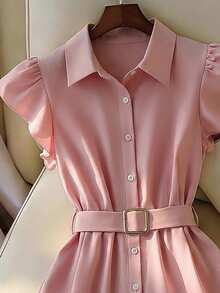 Franclia 新款春夏连帽束腰女式连体裤 - 粉色 - 查看 4