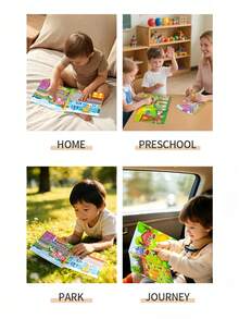 Princess Farm Animals Vehicles Reusable Sticker Book Waterproof Double Sided Design Cognitive Learning Activity For Kids 3+ Travel Friendly Play Christmas Stocking Fillers Holiday Gift Ideas Must Haves - Multicolor - View 7