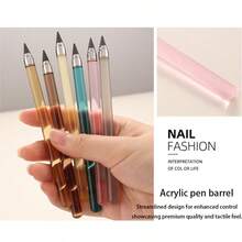 1支或2支装高品质透明亚克力笔杆，笔芯不易褪色，持久耐用，书写流畅，设计时尚 - 彩色 - 查看 1