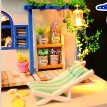 DIY木制工艺房屋玩具，创意建筑模型，微型组装装饰品，亲子工艺迷你房屋，儿童3D组装创意教育模型房屋，小礼物，生日礼物，亲子互动玩具，教育玩具。 - 彩色 - 查看 5