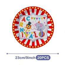 Circus Cute Monkey Disposable Plates, Napkins And Cups Set, Serves 20 Guests. This Disposable Party Set (Including Plates, Napkins And Cups) Is Perfect For Birthday Parties, Weddings And Family Picnics. - View 11