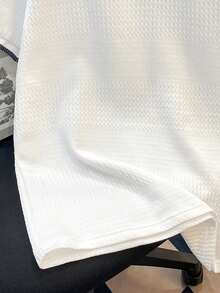 Manfinity Joysei Men's Turndown Collar Button Half Placket Casual Versatile Commuting Short Sleeve Polo Shirt - White - View 4