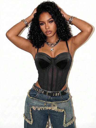 BamGleam Body sexy sans bretelles pour femmes, Body moulant sexy pour femmes