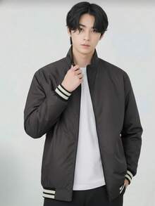 Chaqueta Doble Vista para Hombre Gamuzza y Bomber - Marrón Chocolate - Ver 1