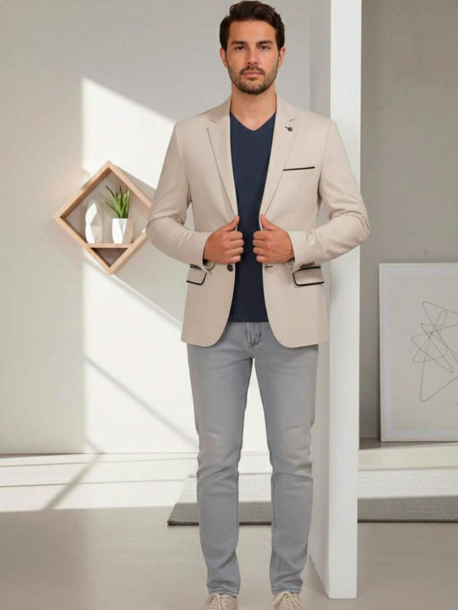 Blazer Casual Busines - Champagne - View 1