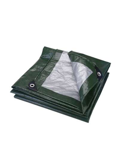 1件装防水加厚帆布，带加固扣眼，多用途，适用于户外，绿色