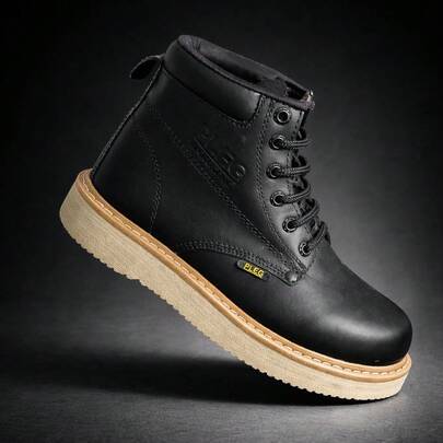 Bota De Trabajo Pleg Working De Piel Antiderrapante Suela De Hule
