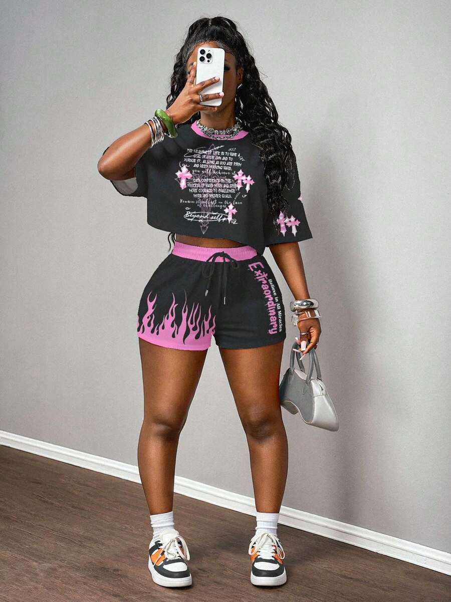 Slaydiva New Spring/Summer Casual Minimalist Sleeveless Fitted Dress/Music Festival/Casual And Simple Basic Style/Y2K/Streetwear/Street Sweet/Internet Celebrity Bestseller /Daily Date/Hot Girl Style/Sexy/Night Club/Back To School/Going Out/Hip-Hop/Viral Internet-Famous Same Style/Grunge/Cross Graphic Print