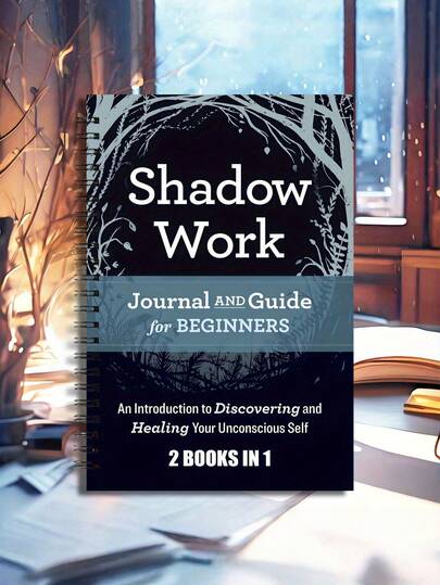1 Stück Notizbuch für Schattenarbeit | Ein Zwei-in-Eins-Leitfaden und Notizbuch | Geeignet für Traumaverarbeitung, Selbsterkundung und spirituelle Heilung, Rückkehr zur Schule