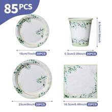 Ocean Shells Disposable Plates, Napkins And Cups Set, Serves 20 Guests. This Disposable Party Supplies Set (Including Plates, Napkins And Cups) Is Perfect For Birthday Parties, Weddings And Family Picnics. - View 2