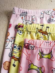 SpongeBob SquarePants | SHEIN Young Girl Panties With Bow Decoration, - Multicolor - View 6