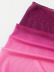 Swim Mod Women's Gradient Color Side Tie Cover Up Skirt (Random Print) For Vacation Summer - Purple - View 5