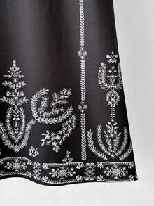 GlowEve Đầm nữ thanh lịch cổ chữ V dáng rộng in họa tiết Paisley - Nhiều màu - Xem 5