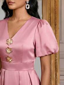 SHEIN Lady Holiday Dresses For Women Vacation Dress - Baby Pink - View 4