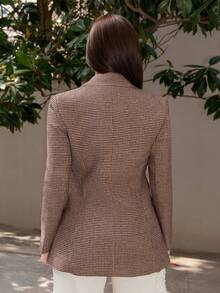 Bris Aura 商务风格翻领长袖格子双排扣西装夹克 - 彩色 - 查看 2