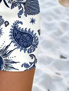 INAWLY Women's Fashion Casual Sleeveless Sundress With Digital Printed Floral Pattern - Multicolor - View 3