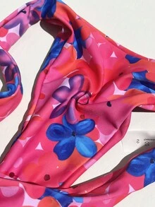 Slaydiva 女士花卉印花性感比基尼套装，夏季 - 彩色 - 查看 6