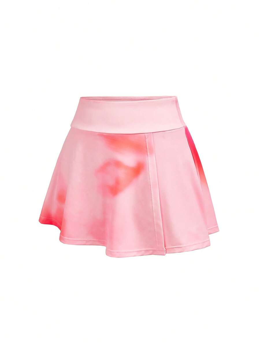 Cheerettes Printed High Stretch Cheerleader Pleated Skirt & Shorts Set - Pink - View 1