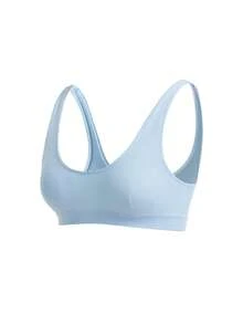 Ocili Sujetador sólido, cómodo y versátil para mujer - Azul - Ver 8