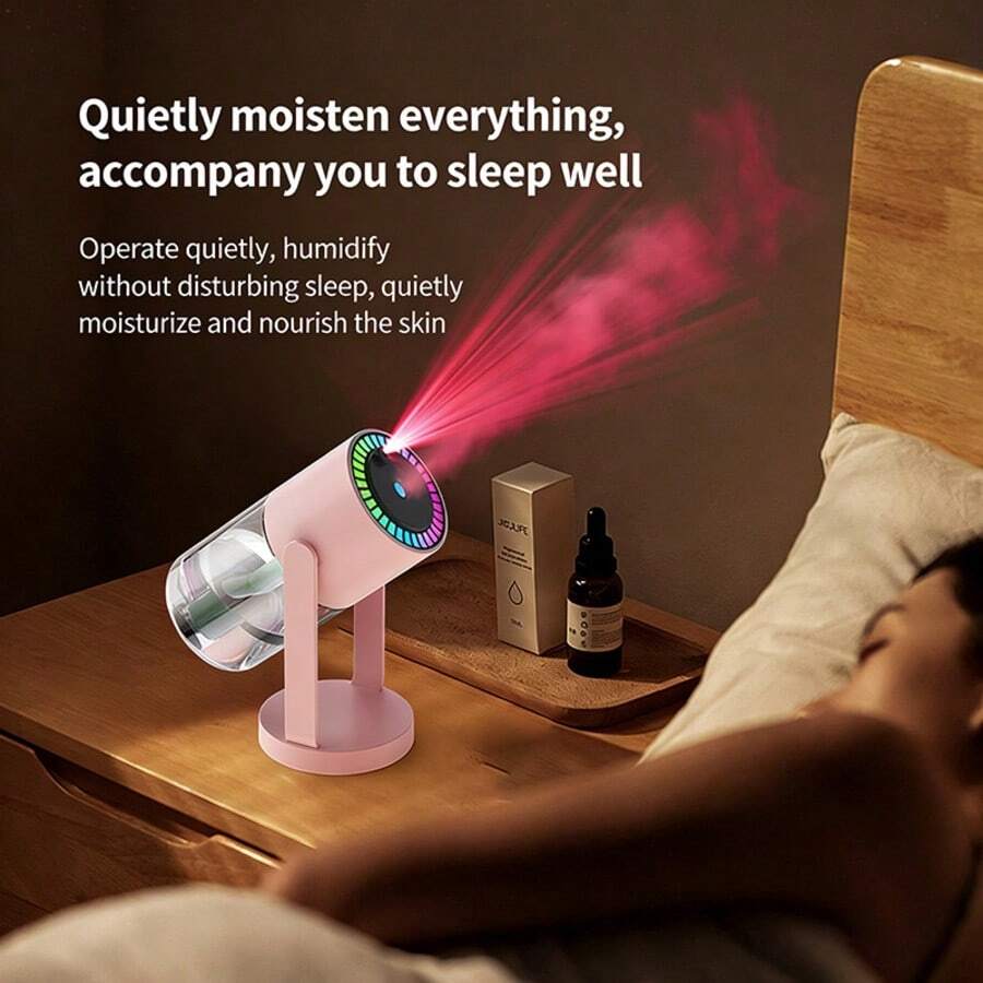 CL28 Rotating Starry Sky Projection Humidifier – USB Powered Cool Mist Humidifier With Colorful LED Lights, 280ML Water Tank For Desktop, Car, Home & Office (ABS + PP Material) - multicolor - View 1