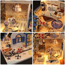 DIY木制工艺房屋玩具，创意建筑模型，微型组装装饰品，亲子工艺迷你房屋，儿童3D组装创意教育模型房屋，小礼物，生日礼物，亲子互动玩具，教育玩具。 - 彩色 - 查看 3