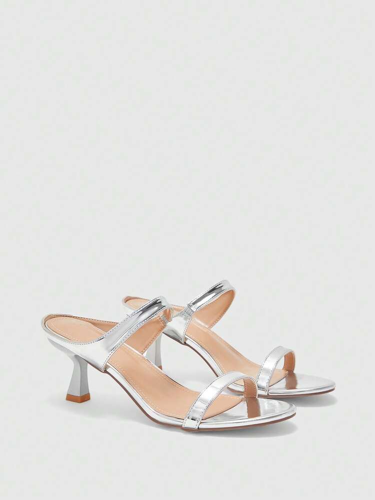 CUCCOO BIZCHIC Women Shoes Fashion Round Toe Stiletto Spray Paint Square Heel Sandals Light Commute Dating Wedding Party Holiday Holiday Wedding Valentine's Day Elegant Women's Shoes, Summer Spring Dress Matching Style, Christmas Day Can Also Wear Round Toe Stiletto Cuccoo Word With A Pedal Light Women's High Heel Sandals Spring Shoes Summer Shoes