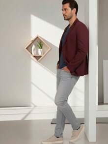 Blazer Casual Busines - Rojo violeta - Ver 3