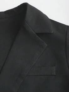 Sweetra Bộ vest và váy quây dáng ôm thanh lịch mùa Thu/Đông mới, thích hợp cho công sở. - Màu xám đen - Xem 7