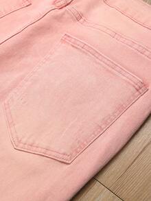 Manfinity LEGND Men's Casual Distressed Slim Fit Denim Jeans - Pink - View 6