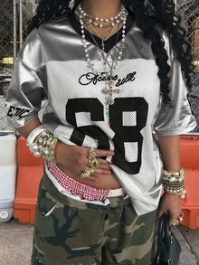 Rovax Regular Loose Fit V-Neck Short Sleeve Jersey T-Shirt - Multicolor - View 1