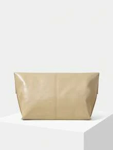 MOTF LADIES' CLUTCH BAG, EXQUISITE CHAIN, LARGE-CAPACITY SIMPLE COMMUTER BAG - Khaki - View 5