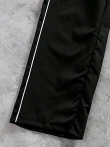 Coolqubz Teens' New Spring/Summer Gothic Lightning Graphic Casual Straight Leg Sports Streetwear Pants - Black - View 3