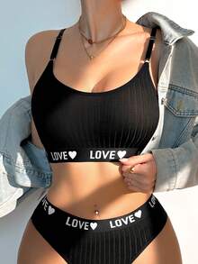 3pcs Set Comfortable English Letter Women's Underwear - Multicolor - View 5