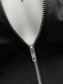 StreetHx Women's Street Subculture Punk Fitted Short Sleeve Shirt - Black - View 4