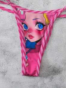 Swim Vcay Bộ bikini hai mảnh gợi cảm họa tiết chân dung dành cho nữ, thích hợp cho kỳ nghỉ hè. - Nhiều màu - Xem 3