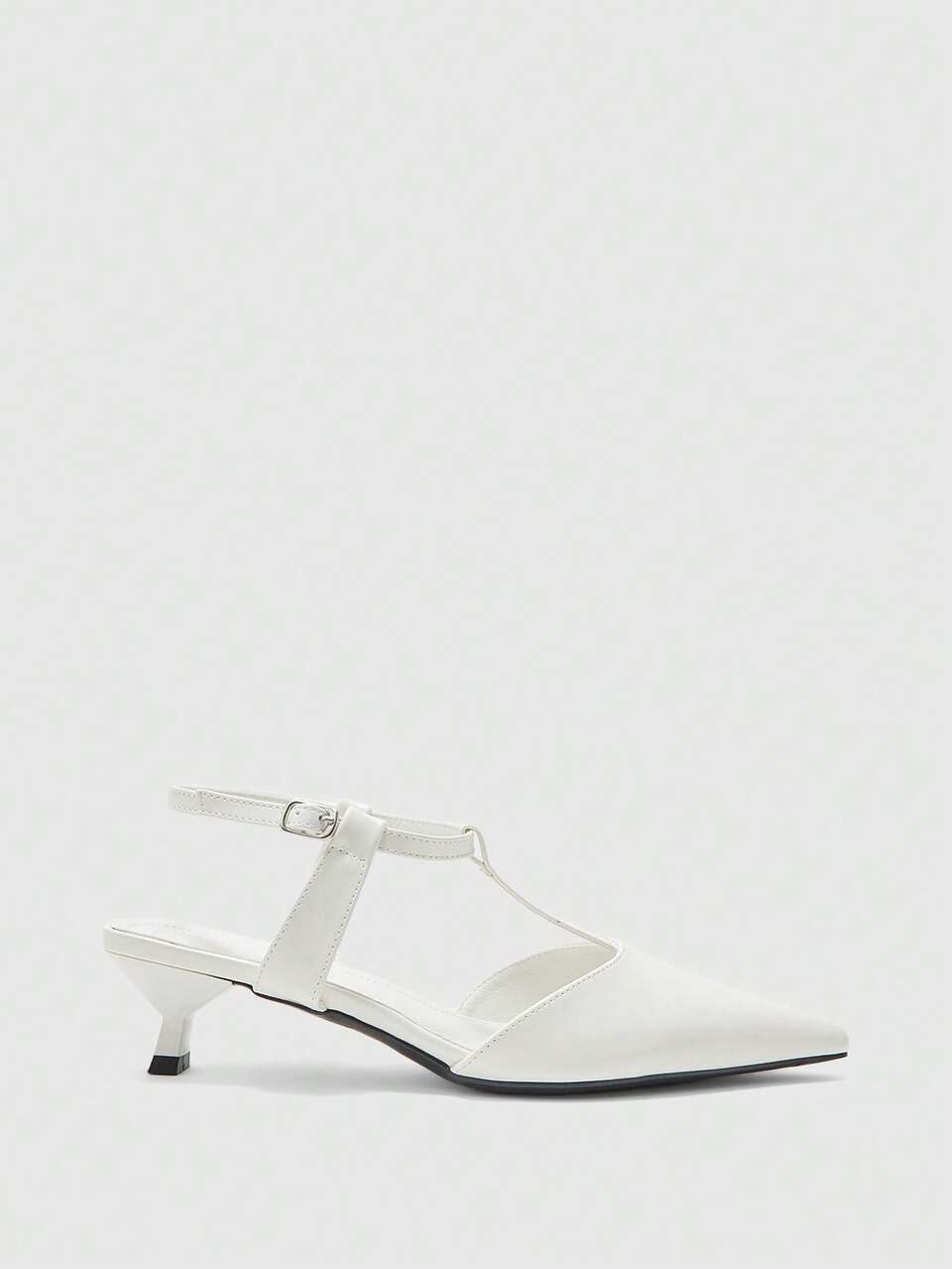 CUCCOO BIZCHIC Spring And Summer New White Fashion Kitten Heel Empty Single Shoes Versatile Commuter Women's High Heels