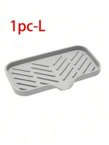 1 件带排水功能的硅胶皂盒 - 防溅、防滑台面垫，适用于厨房和浴室水槽，防滑厨房垫，适用于水槽边，天然卫生的厨房必备品，适用于家庭和厨房房间装饰，是您舒适的秋冬风格和圣诞装饰的一部分 - 灰色 - 查看 10