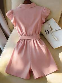 Franclia 新款春夏连帽束腰女式连体裤 - 粉色 - 查看 2