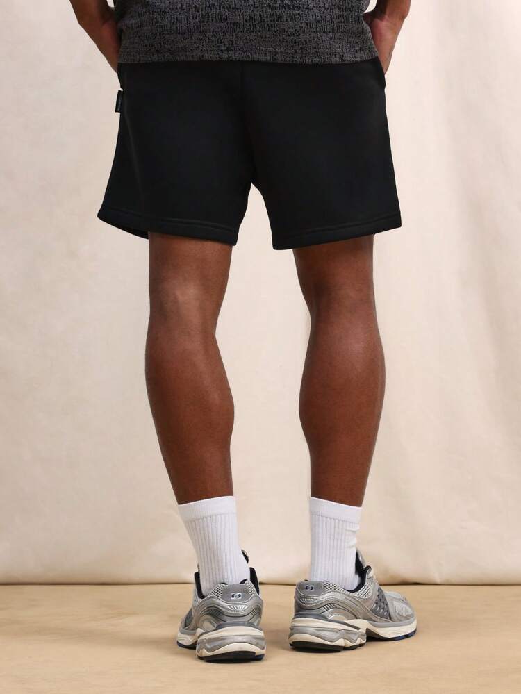 Shorts Casuais Leves Masculinas com Estampa Gráfica e Design de Logo Lateral, Cordão na Cintura, Roupa Esportiva de Verão