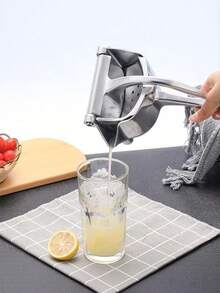 Stainless Steel Manual Juicer - Suitable For Both Commercial And Home Use, With A Sturdy Structure, Easy To Clean, No Power Supply Required, Suitable For Oranges, Grapefruits, Lemons, Apples, Berries, Vegetables And Other Fruits - An Ideal Choice For Restaurants And Home Kitchens. - Multicolor - View 2