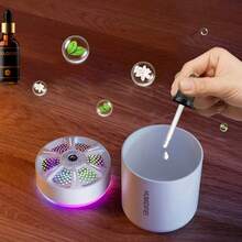 Humidificador de coche portátil USB con luz nocturna LED de 7 colores. Humidificador de aire mini para portavasos de coche, dormitorio, oficina y escritorio para aire fresco y húmedo - Multicolor - Ver 4