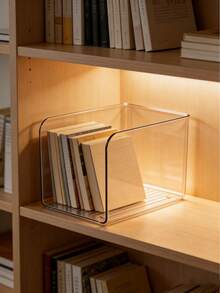 A High-Quality Thickened Acrylic Transparent Creative Simple Large-Capacity Bookshelf, Desk Book And Document Storage Rack, A Back-To-School Season Essential - Multicolor - View 4