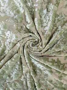 SHEIN Raffinéa Women's Green Flocked High Elasticity Mesh Bodycon Dress - Green - View 4