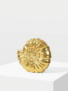 MOTF LADIES CLUTCH BAG, METAL SPECIAL-SHAPED CLUTCH BAG, SUITABLE FOR EXQUISITE HOLIDAY PARTIES - Gold - View 2