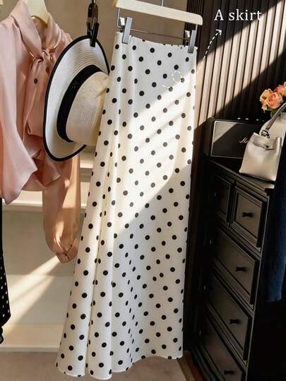 GlowEve CURVE Gonna a pois per donne taglia comoda, abiti eleganti estivi, outfit da vacanza, outfit primaverili, abiti da spiaggia, abiti da festa e da matrimonio