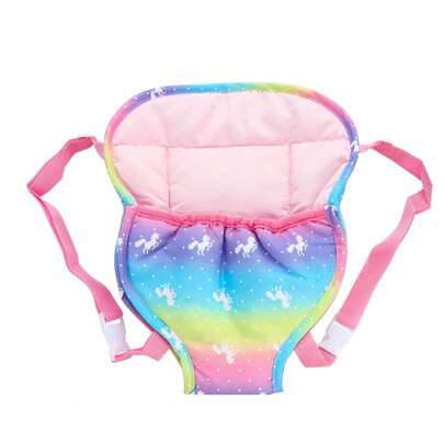 娃娃配件 婴儿娃娃背带玩具 婴儿娃娃背包 适用于12-18英寸美国OG娃娃（彩虹色）