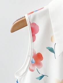 GlowEve Women's Casual Colorful Floral Pattern Sleeveless Shirt - Multicolor - View 4